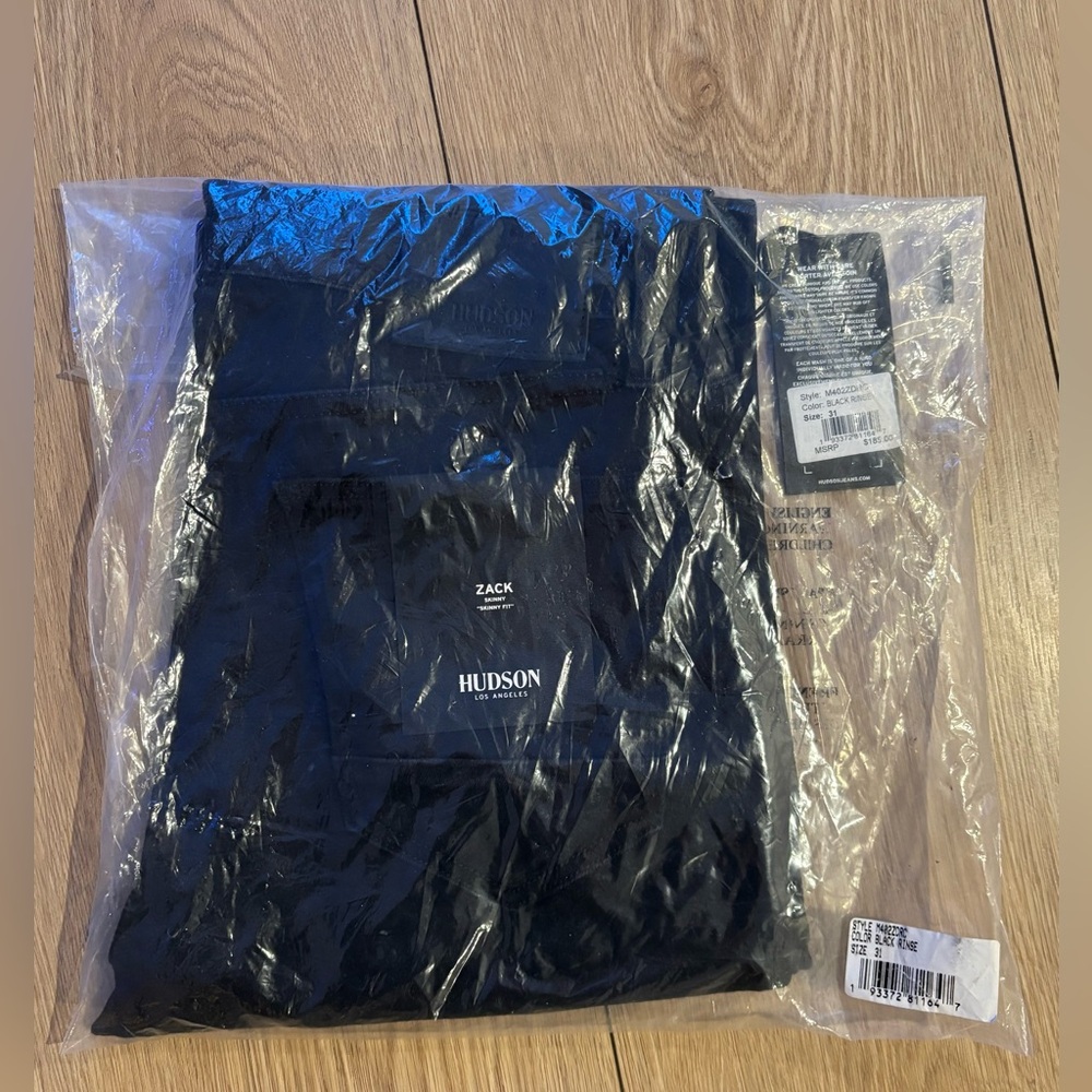 NWT Men’s Hudson Black Jeans
